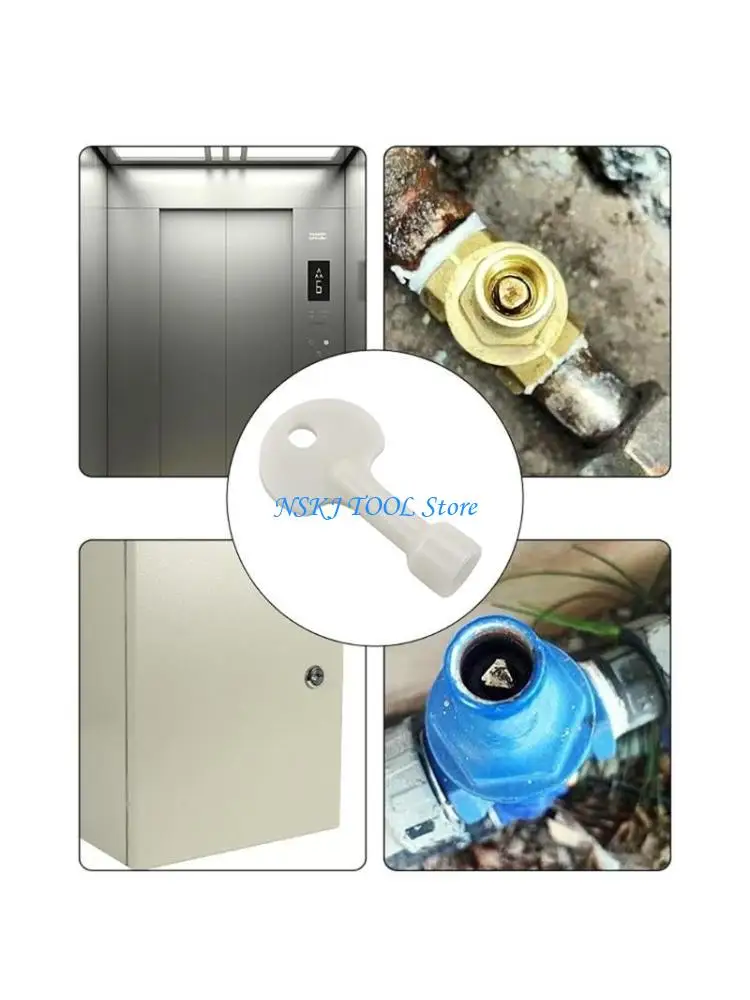 

L8RC Trash Can Key Plastic Triangular Lock Tongue Turning Key Outdoor Fruit Peels Trash Can Door Lock Key Easy to Use