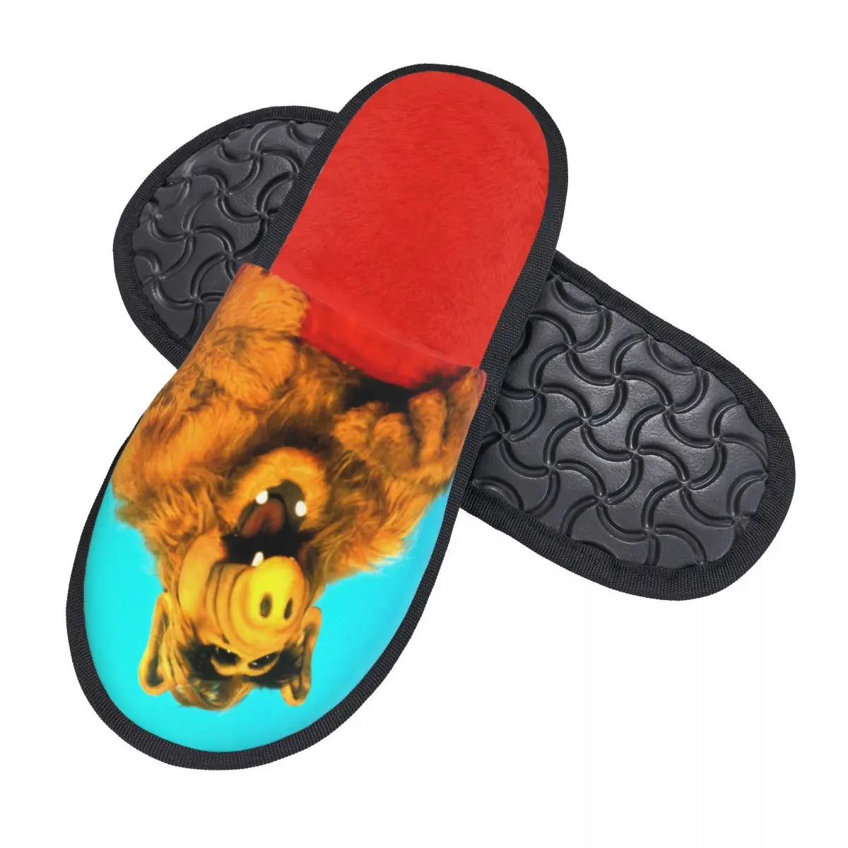 مخصص مضحك ألف شبشب منزل النساء مريح رغوة الذاكرة الغريبة شكل الحياة الخيال العلمي برنامج تلفزيوني الانزلاق على سبا النعال الأحذية #2