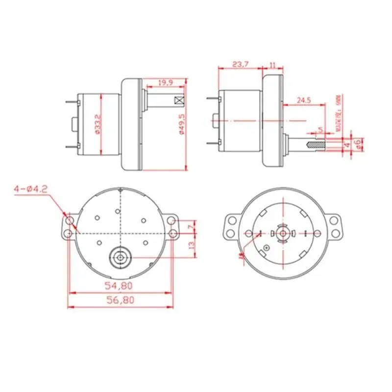 652F 12V Metal Gearboxes Reducer Electric Brush Geared Reduction Motor Enduring