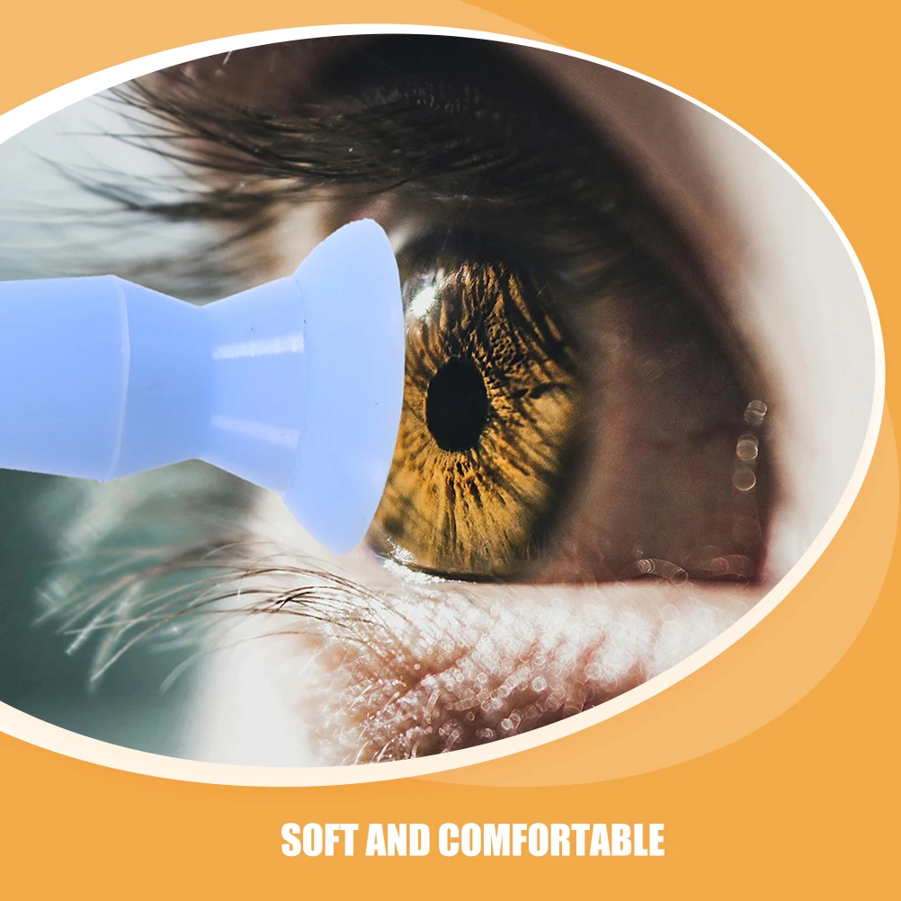 مجموعة واحدة من غطاء حماية مقلة العين من السيليكون رفيع للغاية وخفيف الوزن وغير ضغط، مناسب لدرع العين الآمن للمراحة #6