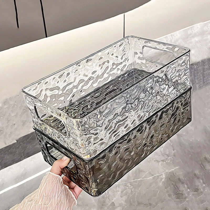 Transparent plastic drawer storage box acrylic storage box for makeup, cosmetics, kitchen utensils, tool storage box