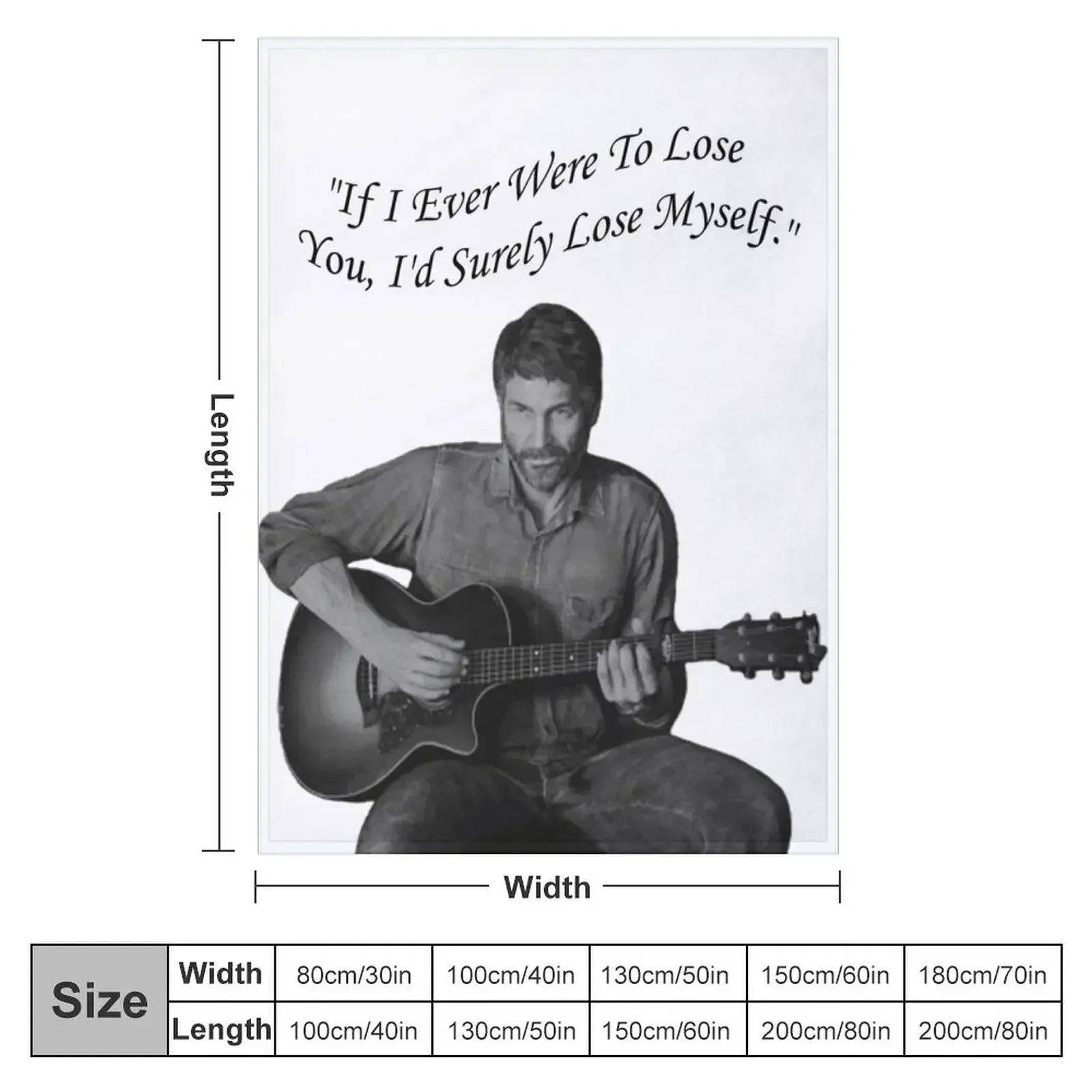 Joel (TLOU) If I Ever Were To Lose You Art Throw Blanket couch cozy soft plush fuzzy picnic outdoor blanket