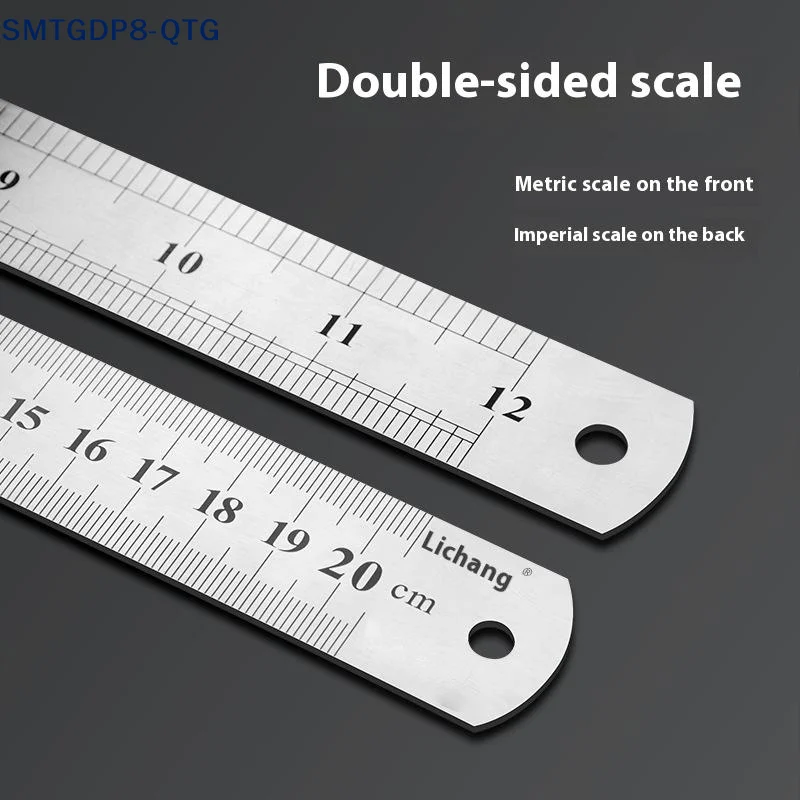 Hot!  15-100CM Zero Glare Satin Chrome Stainless Steel Machinist Engineer Ruler With Graduations In MM