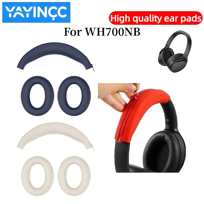 

For Edifier WH700NB Active Noise Cancelling Wireless Headphones soft Ear muffs / zipper headband silicone protective cover