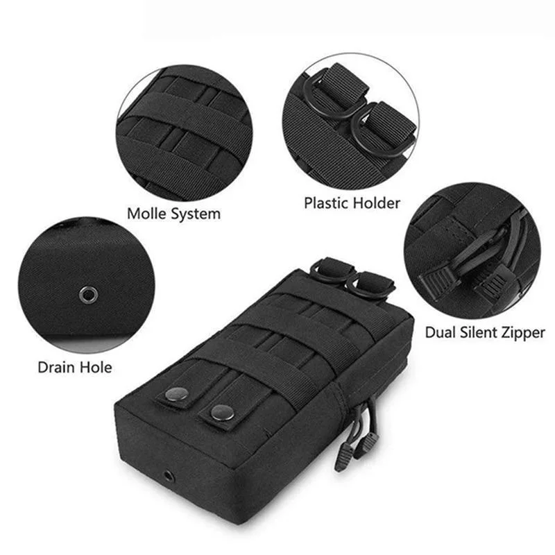 1 قطعة الحقيبة التكتيكية في الهواء الطلق مقاوم للماء النايلون متعددة الأغراض الجيش حزمة التكتيكية الصغيرة العالمي الصيد التخييم حقيبة المعدات في الهواء الطلق #2