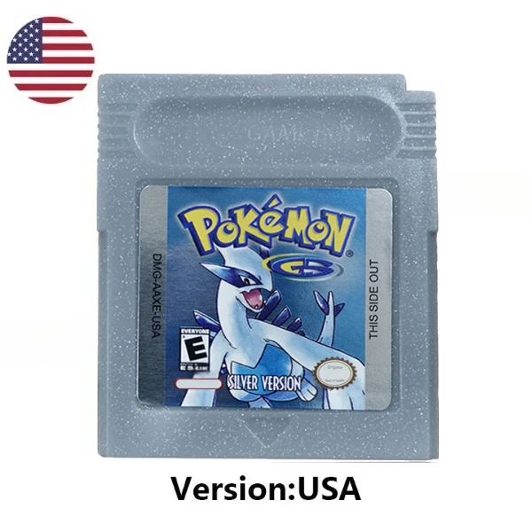 HOT USA ESP FRA GBC Pokémon Cartridge Bundle Red/Blue/Crystal/Gold/Silver/Yellow/Green Multilingual Card Pokémon Game Card image 3