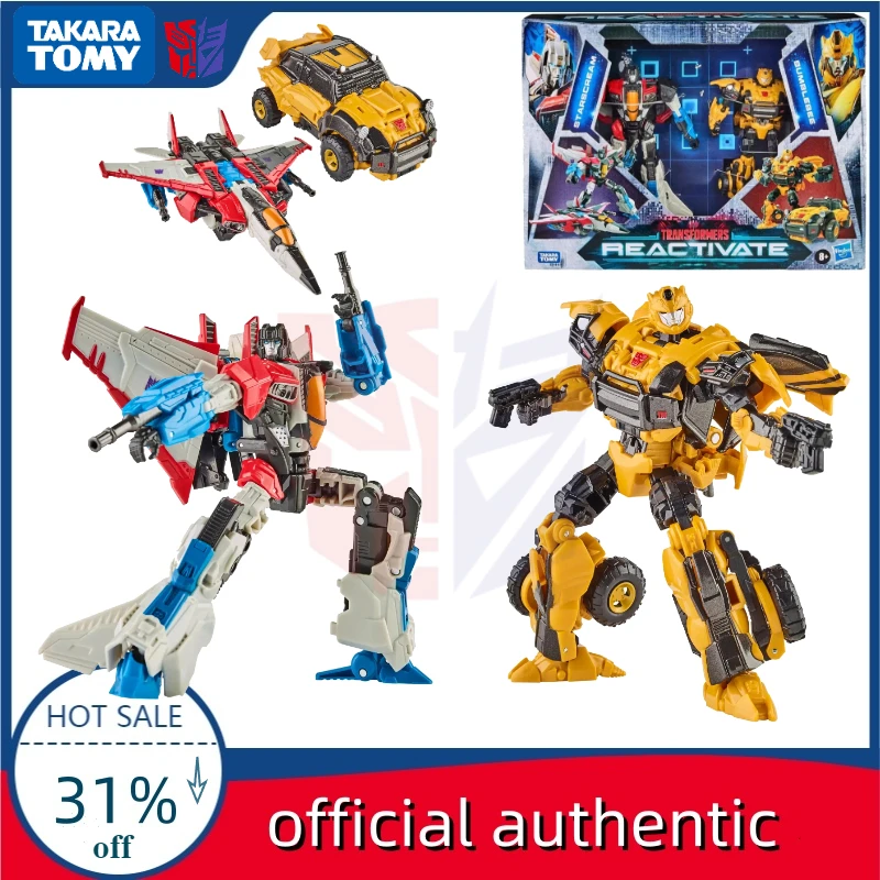 In Stock Original Transformers Reactivated Bumblebee & Starscream Animation Characters Action Figure Model Toy Gift Collection