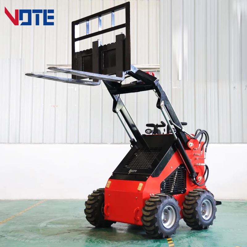 Online Free Parts Service Mini Tracked Skid Steer Loader With Attachments Affordable Price For Sales Pallet Fork