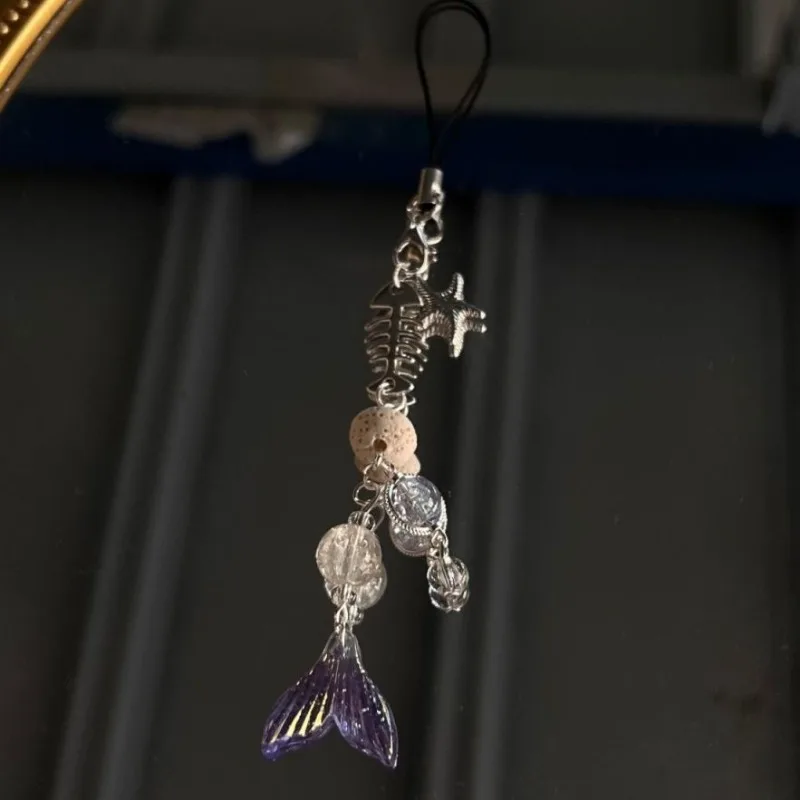 Love and Deepspace Rafayel Cosplay Couple Phone Chain Fish Tail Pendant Keyring Bag Keychain Jewelry Prop Accessories Gift