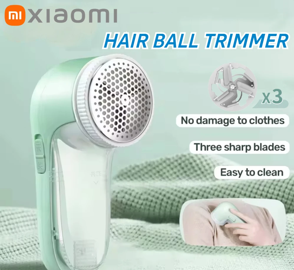 Xiaomi Electric Lint Remover Clothes Shaver Fabric Fuzz Fluff Portable Brush Blade Professional Rechargeable Fur Ball Trimmer