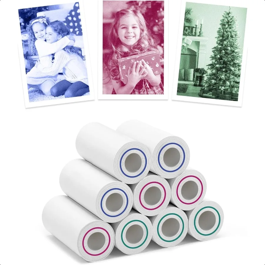 

WhiteBased 3 Colors Thermal Paper for Camera Instant Print HD Photo Printer Paper for Aged 4 5 6 7 8 9 10 Boys Girls Birthday G