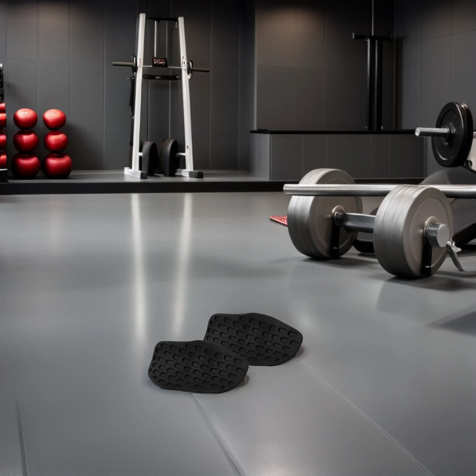 

2Pcs Ergonomic Silicone Gym Grips Pads Non-Slip Palm Protectors for Weightlifting Dumbbells Pull-Up Workout Gloves