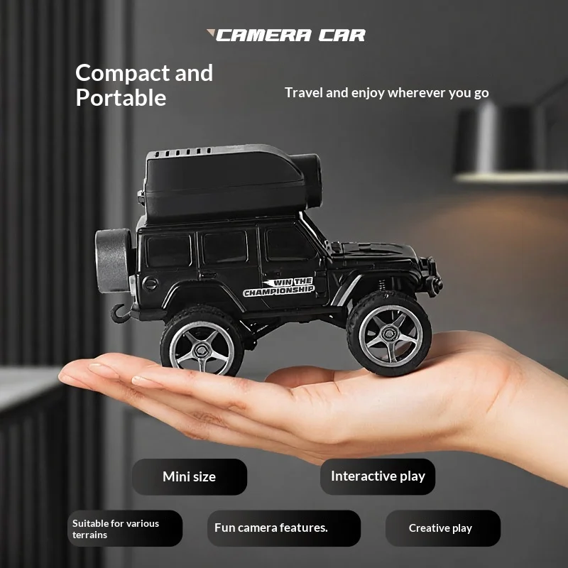 1:64 Schaal Mini Video RC Auto 480P HD Camera 4WD Legering Klimmen Afstandsbediening Auto Desktop Off-road Truck Voor Kinderen Volwassenen
