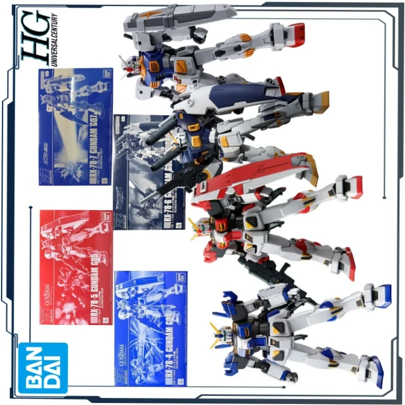 

BANDAI Original HG RX-78 GUNDAM GO4-7 1/144 Assembly Model Kit Snap Fit Beginner Level Anime Figure Gifts for Collector & Fans