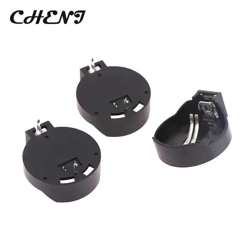 10PCS Environmental protection material CR2032 Coin Cell Battery Holder Case Black Coin Cell Button Socket Holder Case