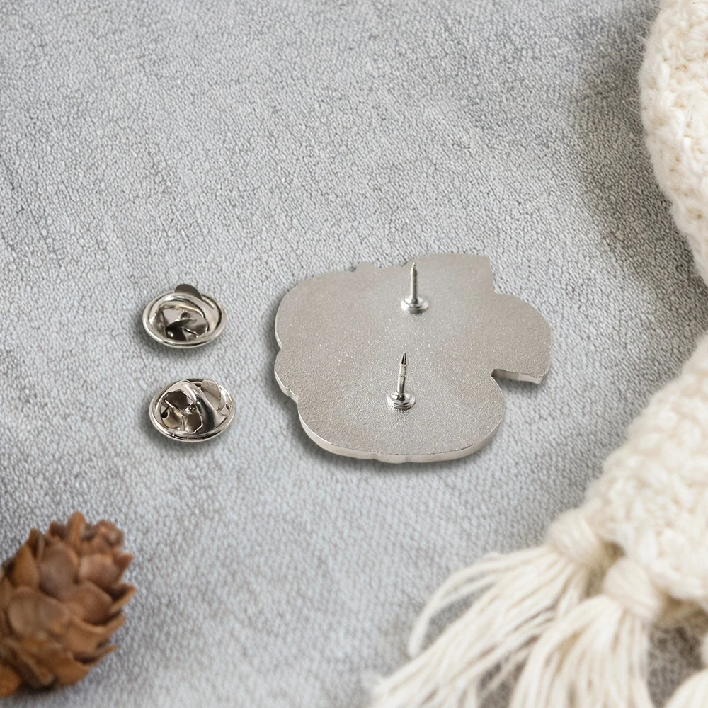 Halloween Pflanzendekor Emaille-Pin Kürbis Jack Gruseliger Monstera Pflanzentopf Brosche Geist Schwarze Katze Abzeichen Geschenk Accessoire – Detail 8