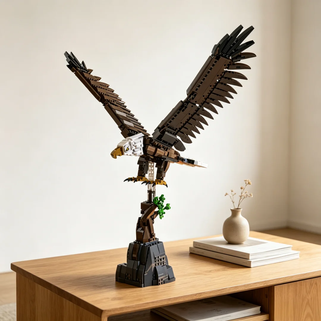 1060PCS Eagle Building Blocks Toy–Stress-Relief DIY Puzzle for Adults,Father‘s Day Mother’s Day Gift,Living Room Entryway Decor