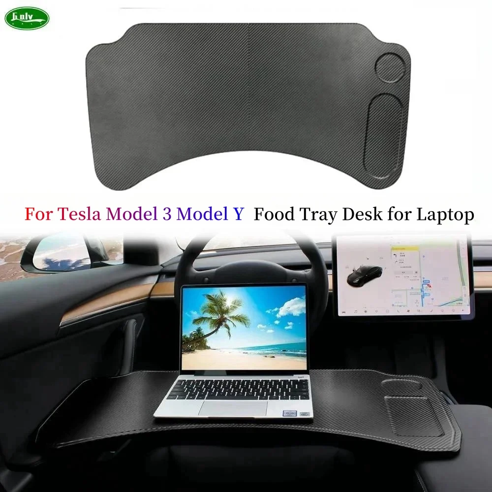 

For Tesla Model 3 Model Y Food Tray Desk for Laptop Foldable Car Tray Table for Eating Travel Multipurpose Tray Accessories