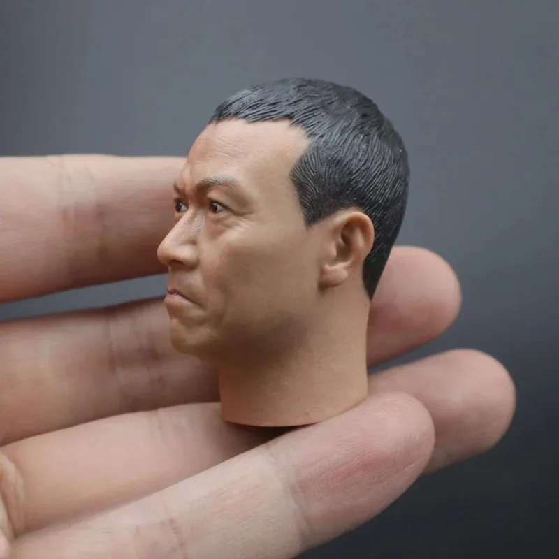1/6 Scale Asian Actor Chinese Solider Li Yunlong Head Played Head Carving Model for 12in Action Figure Toys