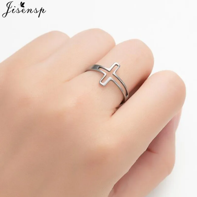 Stainless Steel Ring for Women Simple Heart Leaf Cross Star Infinity Geometric Finger Rings Minimalist Jewelry bagues pour femme