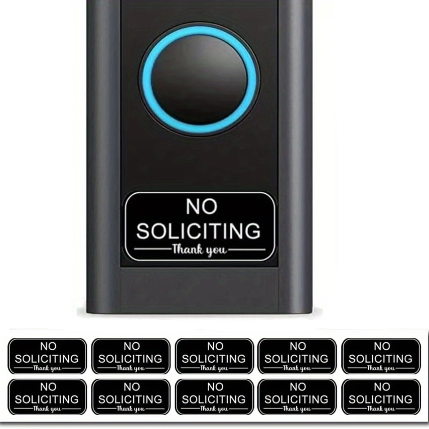 10pcs No Soliciting Sign For House No Soliciting Sticker No Soliciting Sign For Ring Doorbell Waterproof Home Office