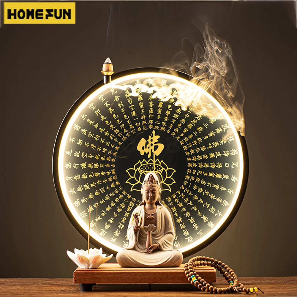 Ceramic statues Buddha Statues Guanyin Bodhisattva Buddha Statues Living Room Incense Porch Home Decor Office Feng Shui Statue