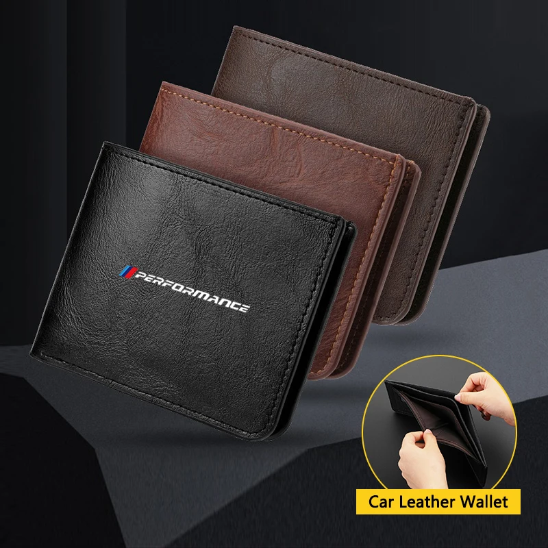 

New Car Wallet Credit ID Card Holder License Coin Purse For BMW performance BMW M Power Performance M3 M5 X1 X3 X5 X6 x7