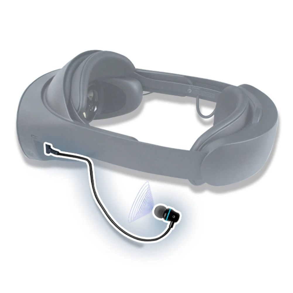 VR Headphone For Oculus/Meta Quest Pro Headset Noise Reduction Deep Bass Enhance Game Experience Wire Earphone In-ear Earbuds