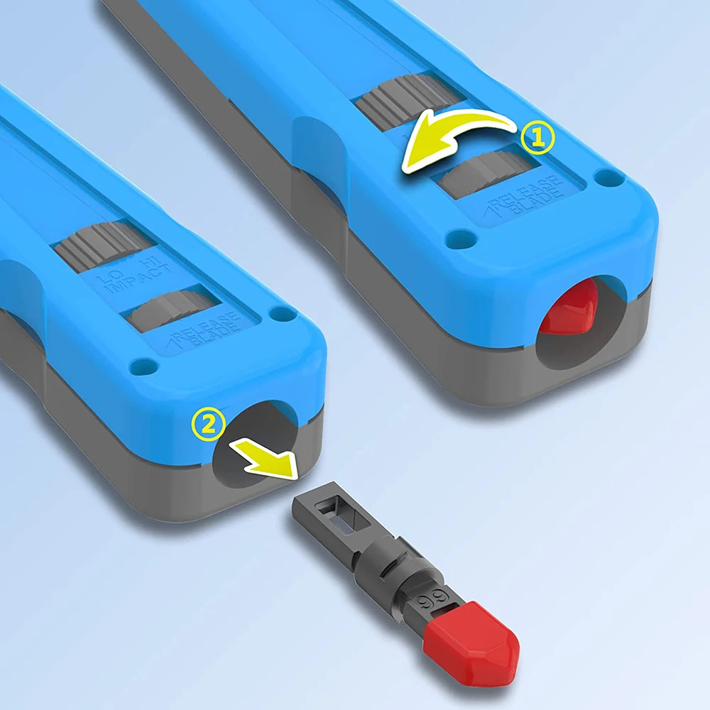 Strumento di impatto per punzonatura Denswire con gancio per cavo, cavo di rete Cat6/Cat5e Strumenti per l'inserimento del terminale di impatto telefonico