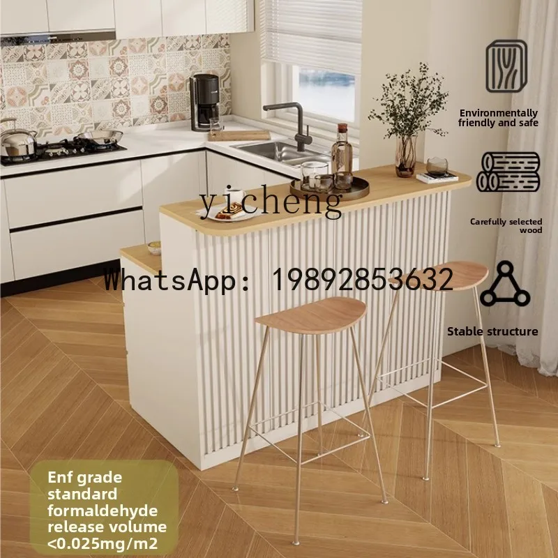 

X4 solid wood retro style bar table dining side cabinet combination living room home multi-functional integrated partition table