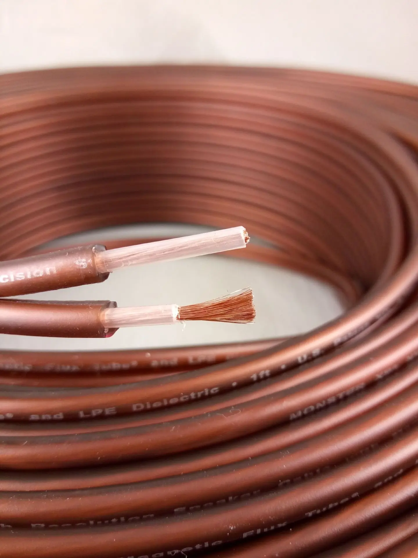 كابل صوت بني 400 Core، كابل مكبر صوت من النحاس النقي، كابل مكبر صوت، كابل مكبر صوت من الجلد الناعم عالي المرونة #5