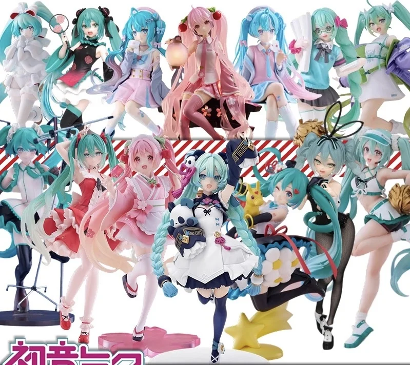 New Anime Miku Cute Kawaii Virtual Singer Miku Manga Statue Figurines Pvc Action Figure