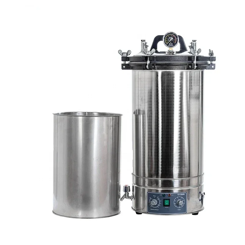 Automatic High Temperature Pressure Steam Sterilizer Pots 18L/24L/30L Portable Pot Sterilization Autoclave Surgical Medical