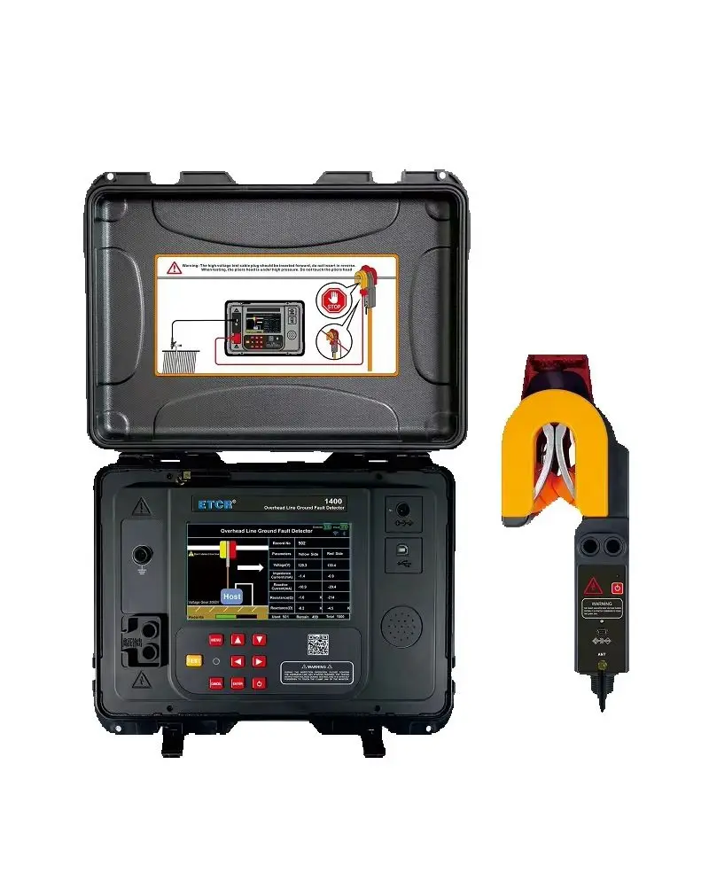 ETCR1400 Single-phase Ground Fault Detection For Overhead High voltage Line Earth Arrester Insulator Breakdown Tester Blue-tooth