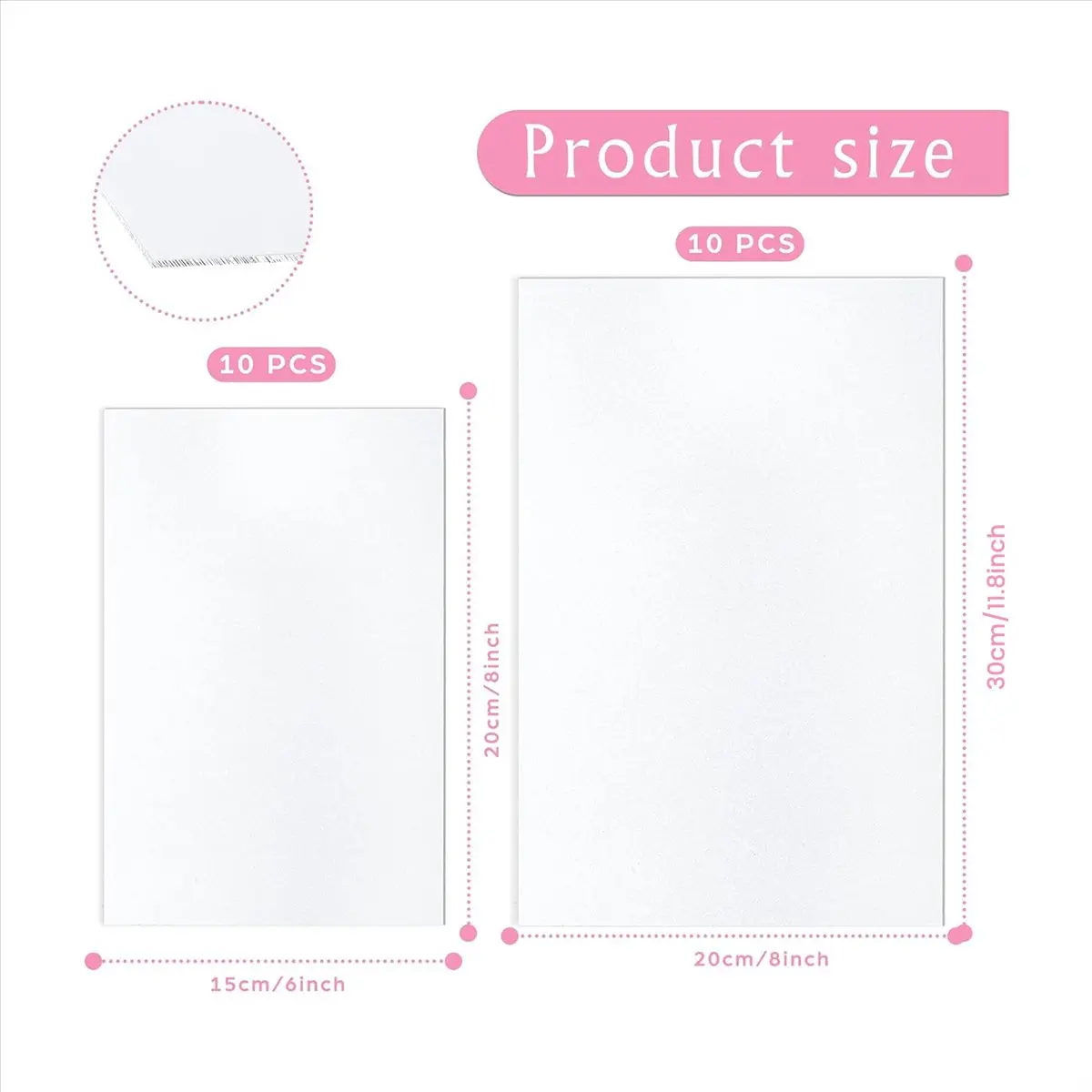Portable 20 Pcs Aluminum Sublimation Blanks Heat Press Metal Photo Blanks DIY Blank Metal Sign Sublimation Metal Blanks