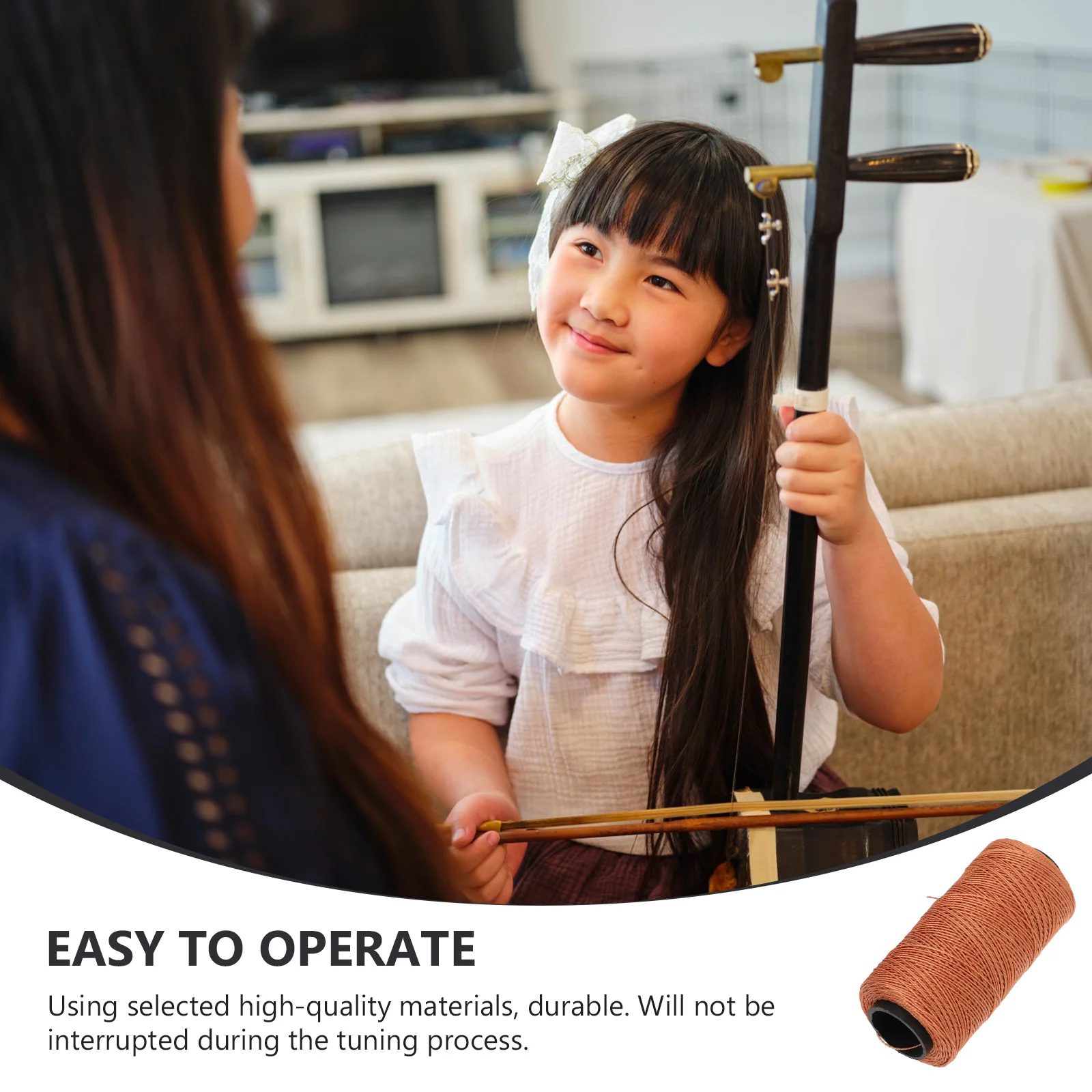 

1 Roll Erhu Tuning Cable Waxed Golden Orange Replacement For All Types Of Erhus Durable String Adjustment Tool Accessory