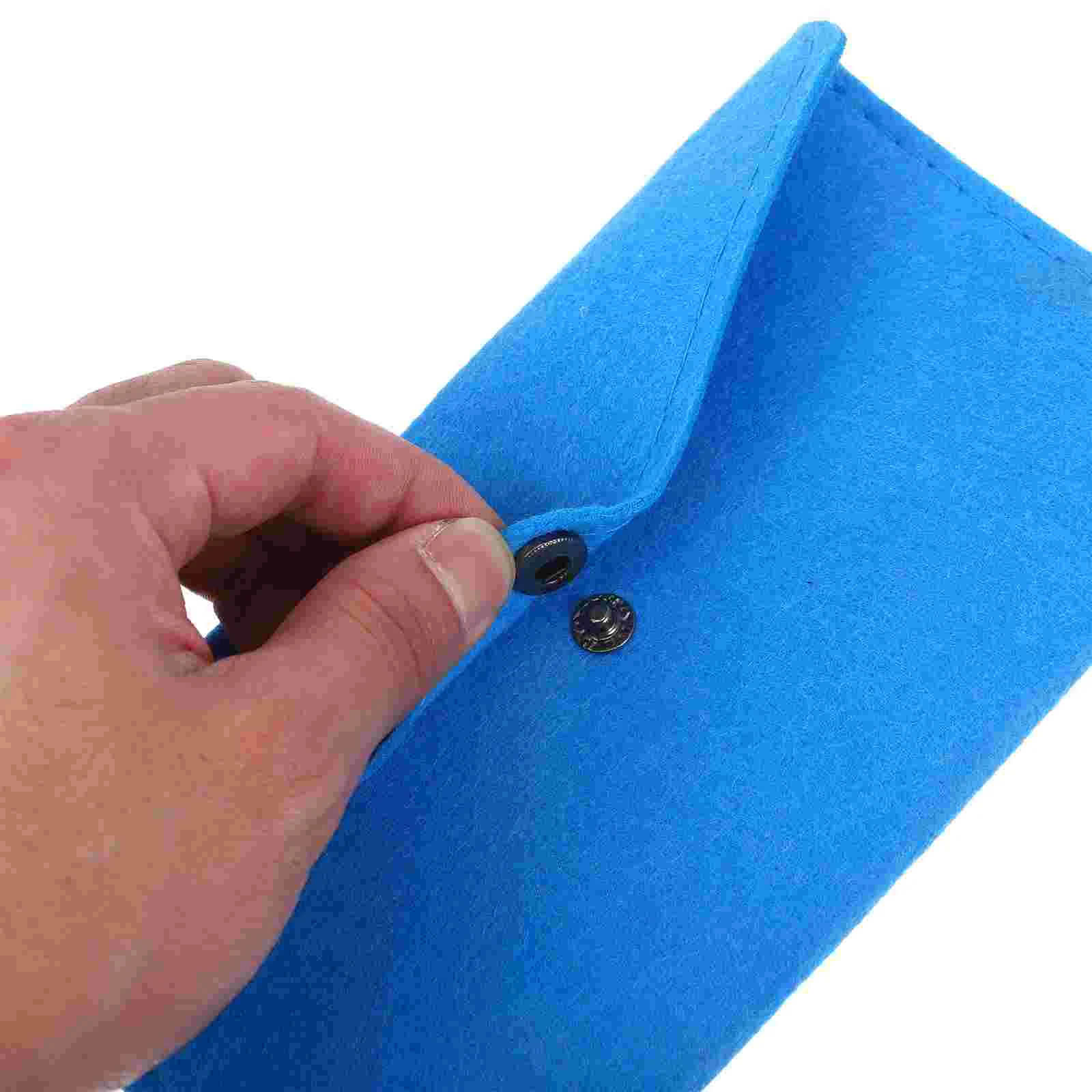 10 Pcs Felt Envelope Folders Money Envelops Bags Packets Snap Button Envelopes Big