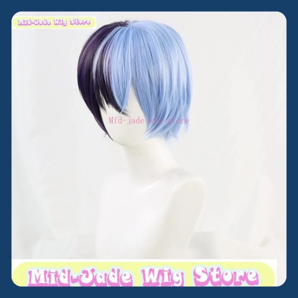 Sekai Aoyagi Toya Cosplay Wig Anime Game Cosplay Dual Tone Synthetic Short Hair Cosplay Party Costume Headwear Halloween Wig
