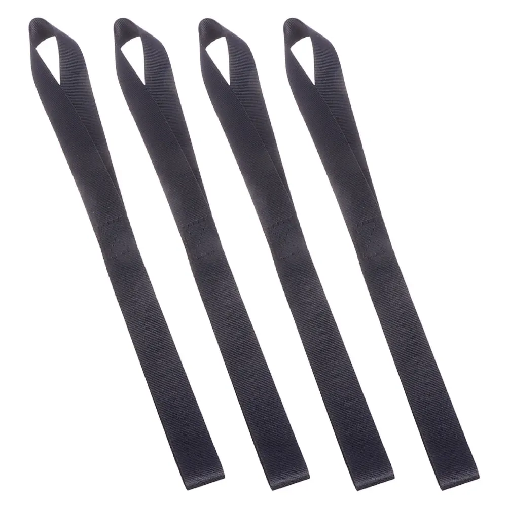 

4pcs 32cm Black Motorcycle Tie Down Straps Heavy Duty Adjustable Cargo Hooks Nylon Polyester Secure Bikes Scooters Beach
