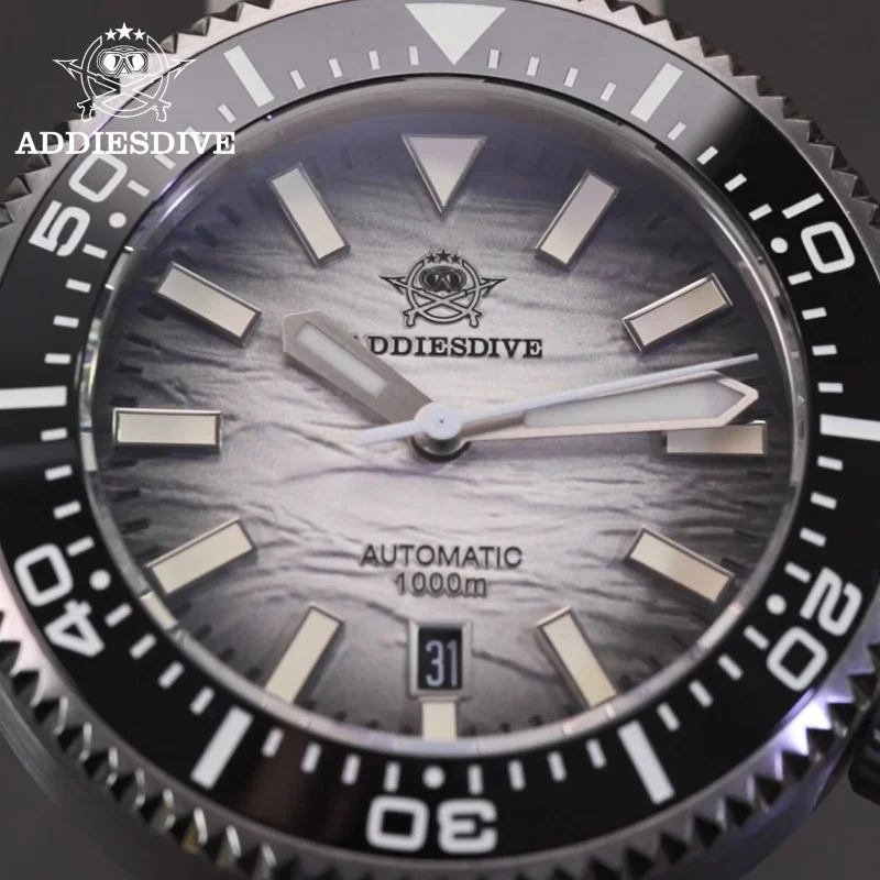 ADDIESDIVE Top Watch For Men AD2545 100Bar Waterproof BGW9 Super Luminous Sapphire Crystal 8215 Automatic Mechanical Watches