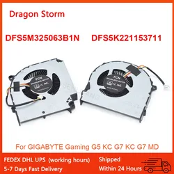 New Notebook CPU Fan For Gigabyte Gaming G5 KC G7 KC G7 MD 5V 0.5A 4Wires GPU Cooling DFS5M325063B1N DFS5K221153711