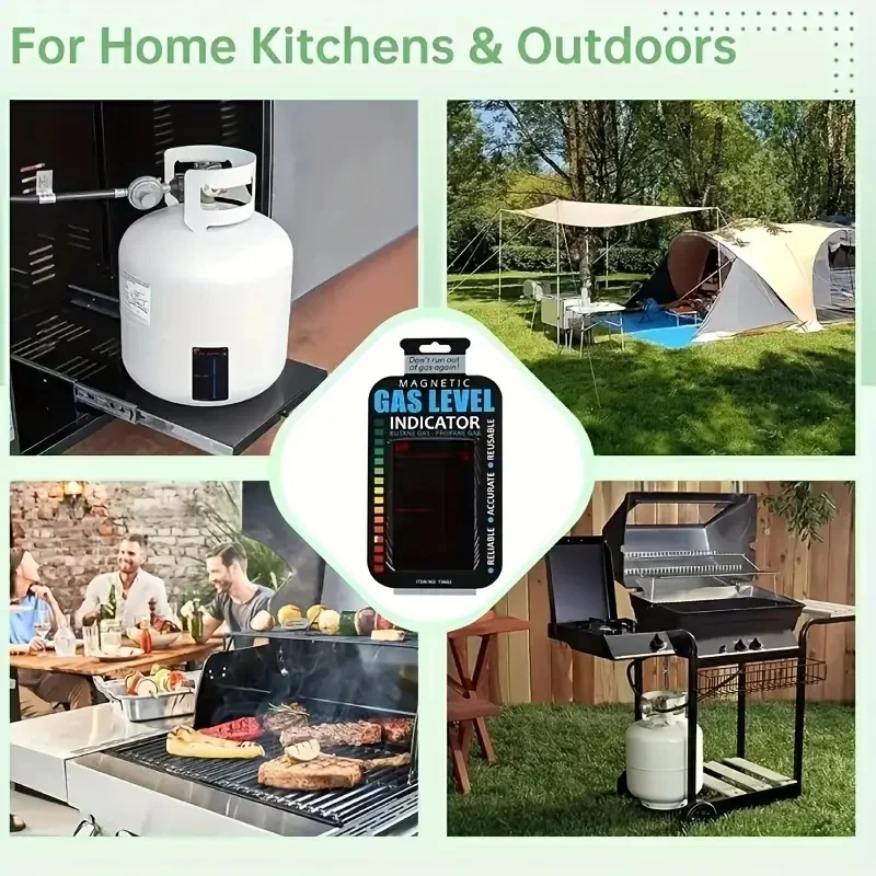 مؤشر مستوى خزان البروبان المغناطيسي - بطاقة قياس الغاز القابلة لإعادة الاستخدام للشواية والتخييم والمطبخ. لا حاجة إلى بطارية. #5