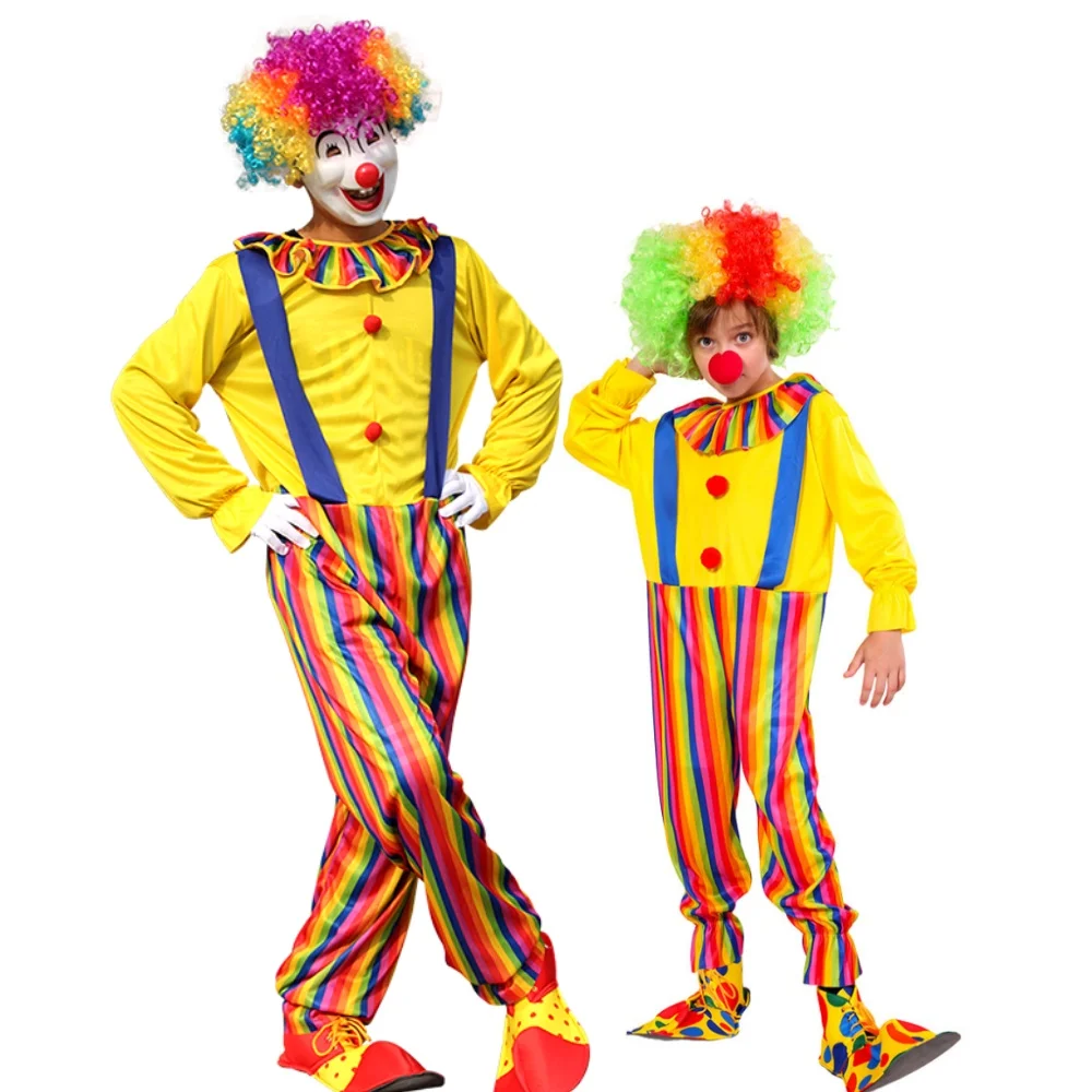 Adult Circus Clown Cosplay Stage Performance Costumes Halloween birthday celebration Carnival circus performance costumes