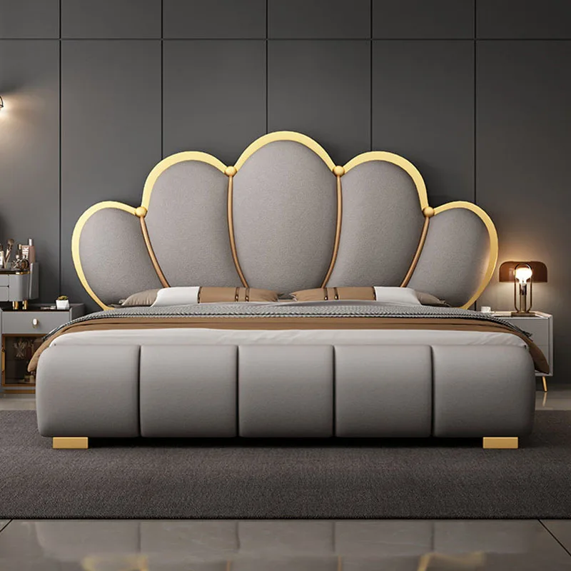 

Design Luxury Bed Modern Queen Beauty Sleeping Safe Wooden Full Frame Bed European Princess Letto Matrimoniale Trendy Furniture