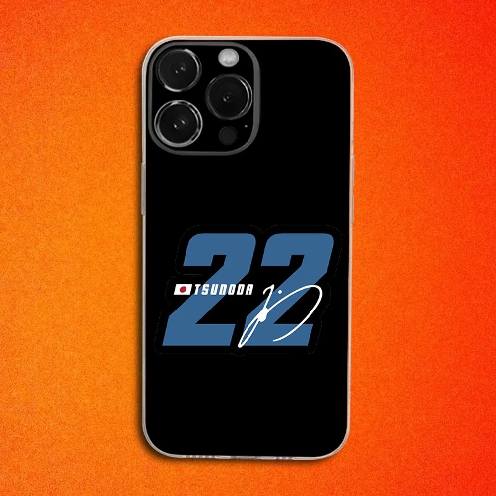 حافظة هاتف Y-Yuki Tsunoda 22 لهواتف iPhone 16,15,14,13,12,11 Plus,Pro,Max,XR,XS,X,Plus,SE,غطاء ناعم شفاف صغير