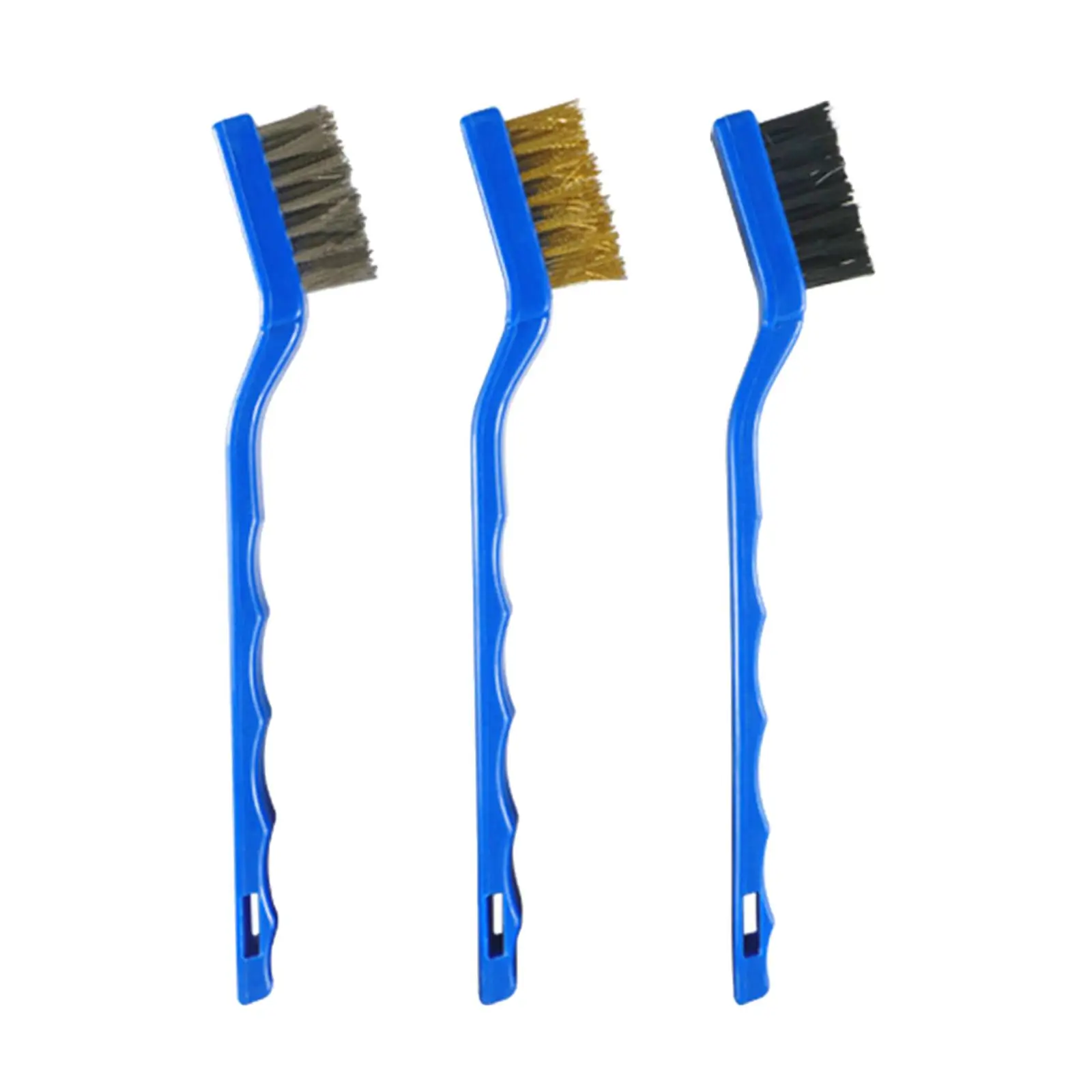 2-4pack 3 Pieces Mini Wire Cleaning Brush Set Gadgets Easy Storage for Engine