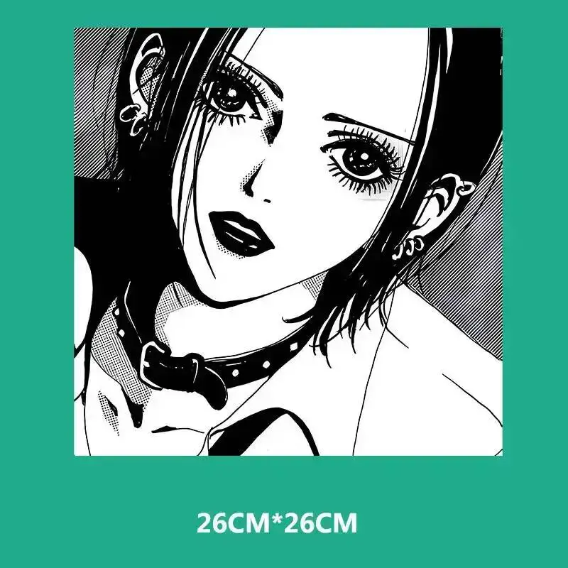 Japan Anime Cool Punk Girl Heat Transfer NANA-NANA Nana Iron On Transfers T Shirt Thermo Stickers Clothing Patch Appliques
