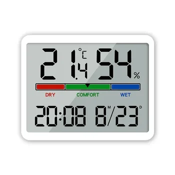 벽걸이형 LCD 다기능 전자 디지털 시계, 모던 디자인 벽시계, 얇고 심플한 