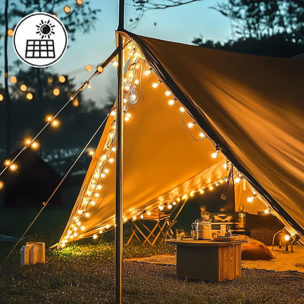 

12m LED Solar Lights｜Holiday Party Camping Light String｜Solar Waterproof Light String｜Home Garden Ambience Decoration Lights