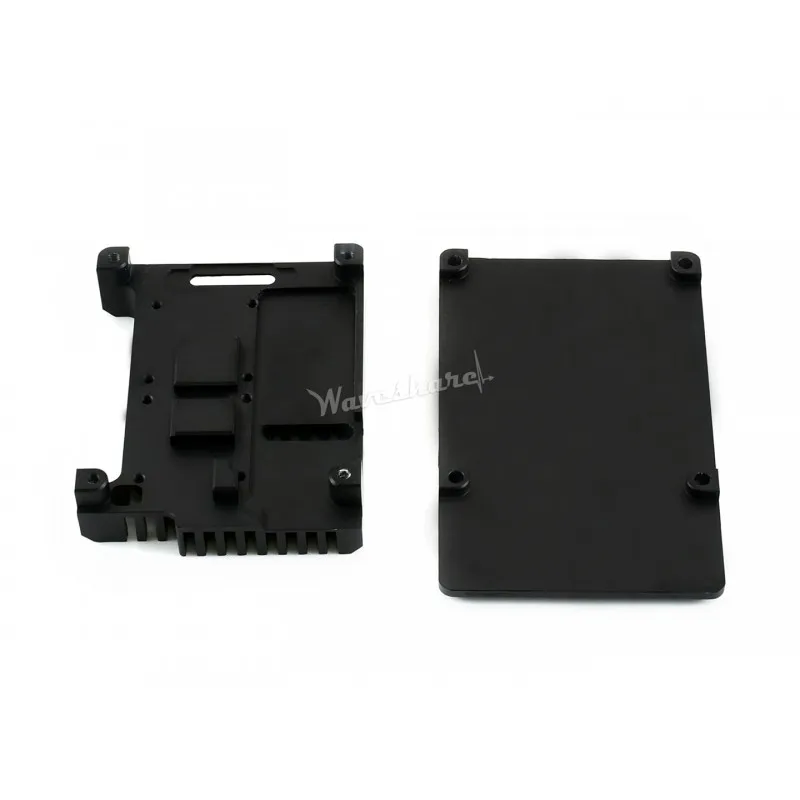 WaveshareAluminium Alloy Case for Raspberry Pi 4, Dual Cooling Fans